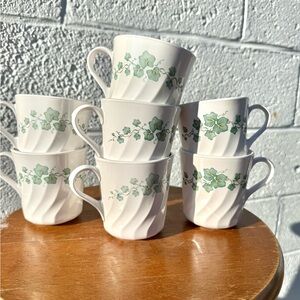 Vintage Corelle Coordinates "Callaway Ivy” by Corning mug set of 7